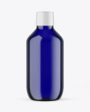 Blue Glass Cosmetic Bottle Mockup