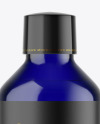 Blue Glass Cosmetic Bottle Mockup
