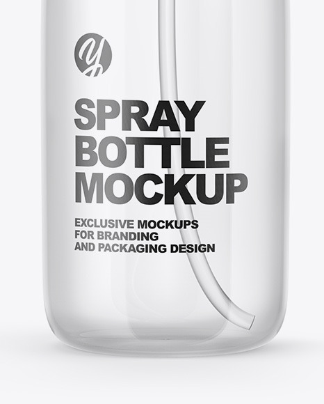 Clear Spray Bottle Mockup