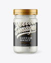 Clear Glass Jar with Garlic Sauce Mockup