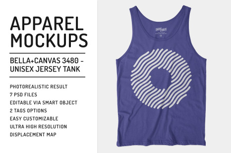 Unisex Jersey Tank Mockups - Tee