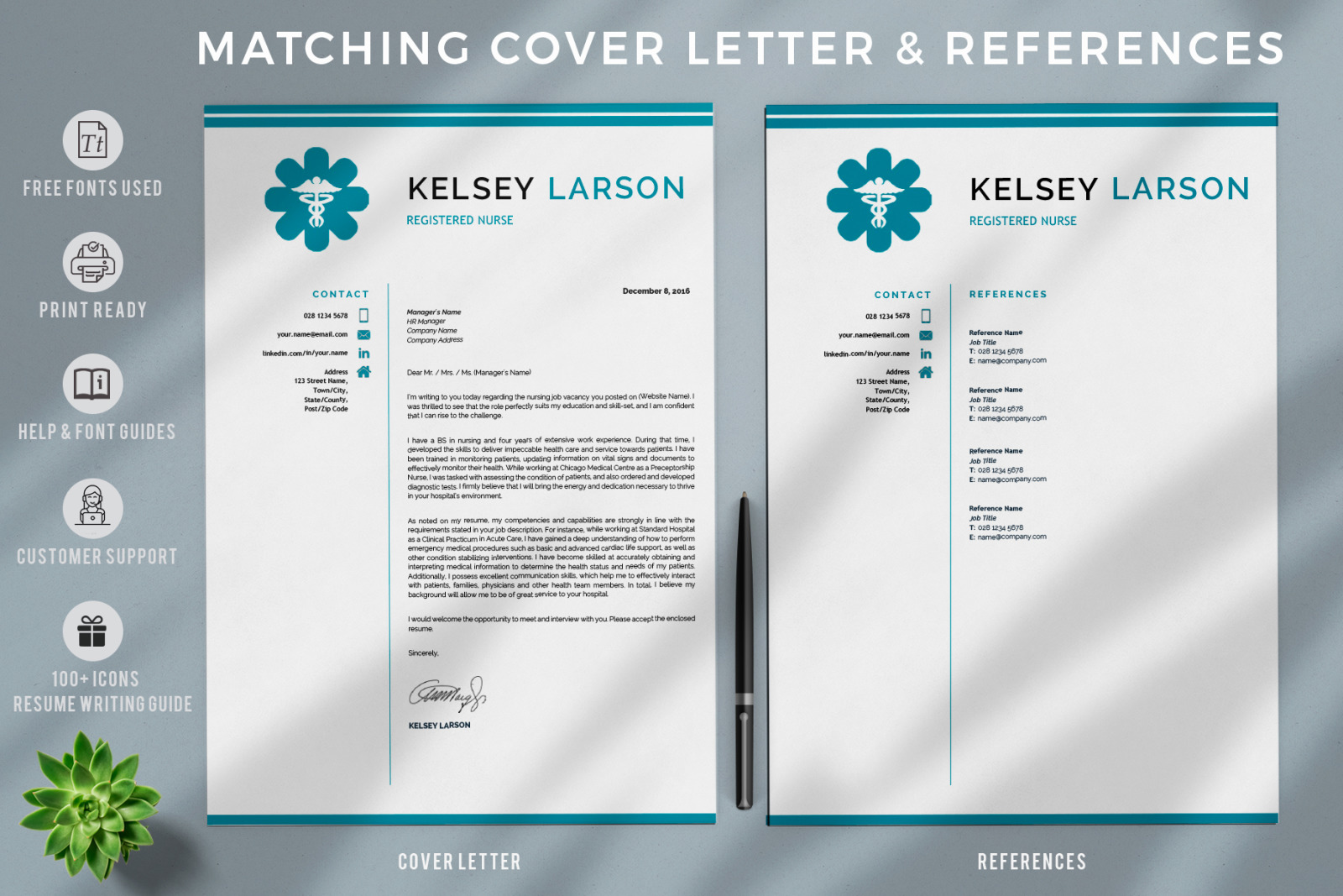 Nurse Resume Template. Pharmacy Resume, CV for Word and Pages + Cover Letter format and References Nurse Resume Template. Pharmacy Resume, CV for Word and Pages + Cover Letter format and References