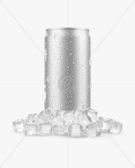 Can with Ice Mockup