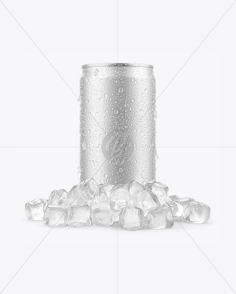 Can with Ice Mockup