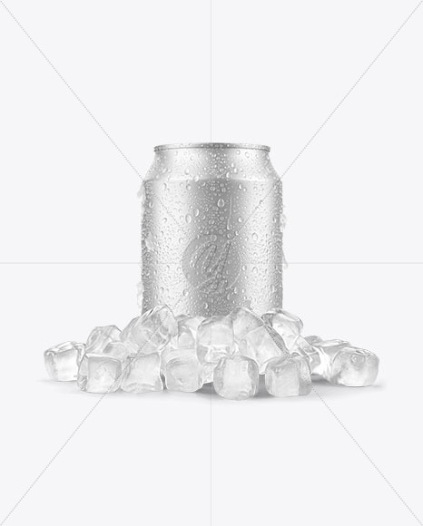 Can with Ice Mockup