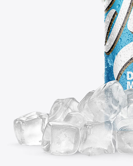 Can with Ice Mockup