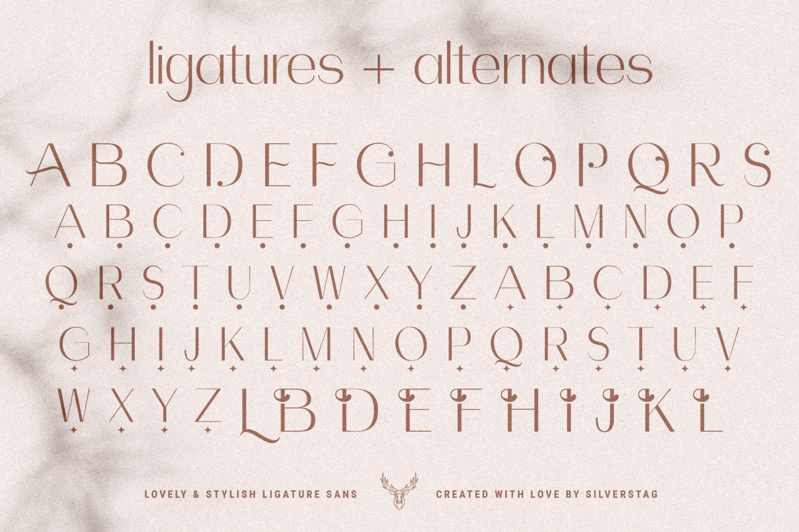 Celine - Chic Ligature Sans Font & Extras Celine - Chic Ligature Sans Font & Extras