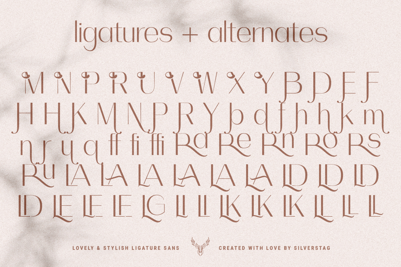 Celine - Chic Ligature Sans Font & Extras Celine - Chic Ligature Sans Font & Extras