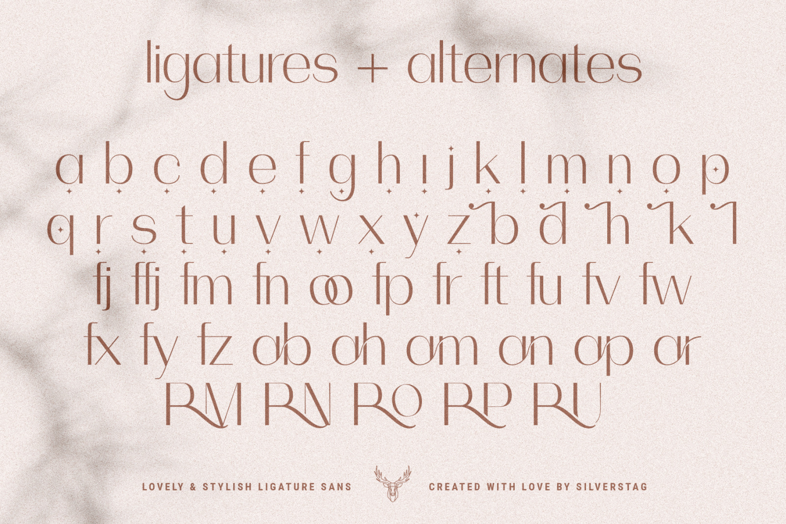 Celine - Chic Ligature Sans Font & Extras Celine - Chic Ligature Sans Font & Extras