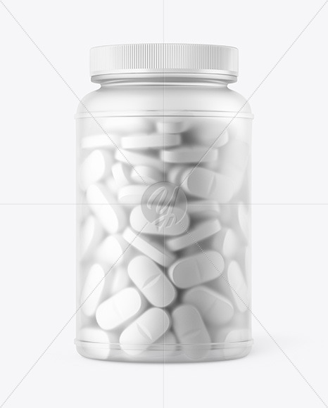 Frosted Pills Bottle Mockup