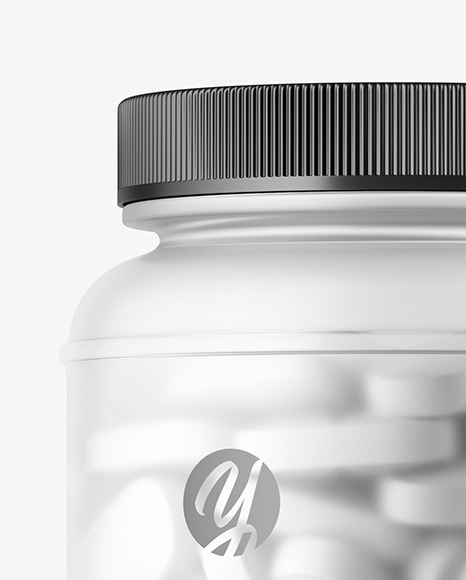 Frosted Pills Bottle Mockup