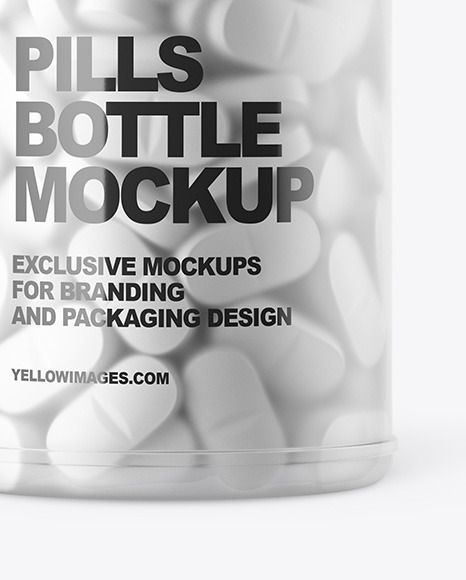 Frosted Pills Bottle Mockup