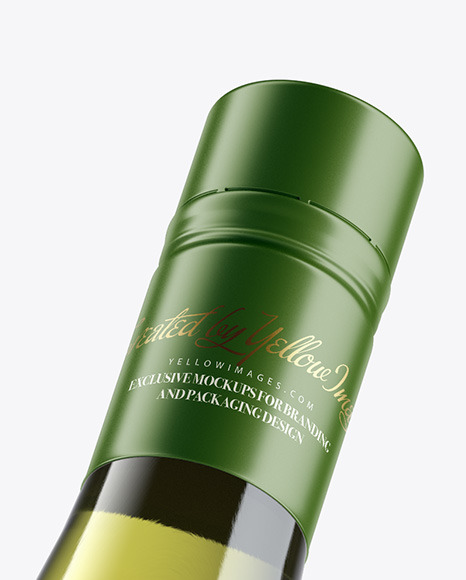 Antique Green Wine Bottle Mockup