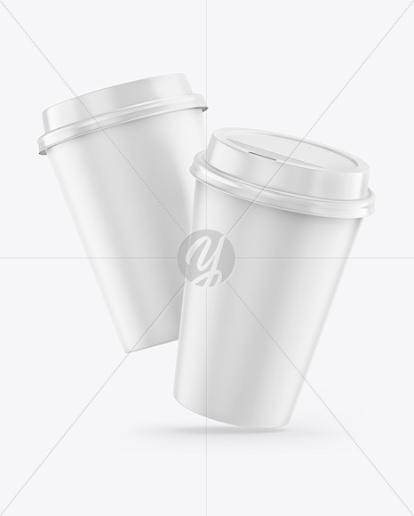 Matte Coffee Cups Mockup