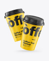 Matte Coffee Cups Mockup