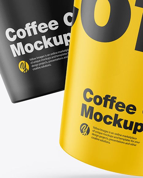 Matte Coffee Cups Mockup