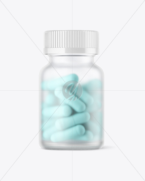 Frosted Pills Bottle Mockup