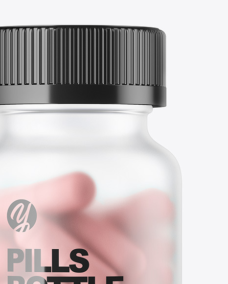 Frosted Pills Bottle Mockup