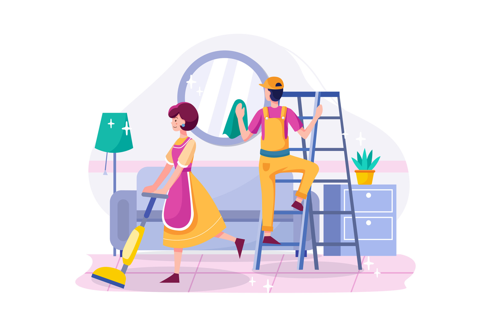 M85_Cleaning service Illustrations M85_Cleaning service Illustrations