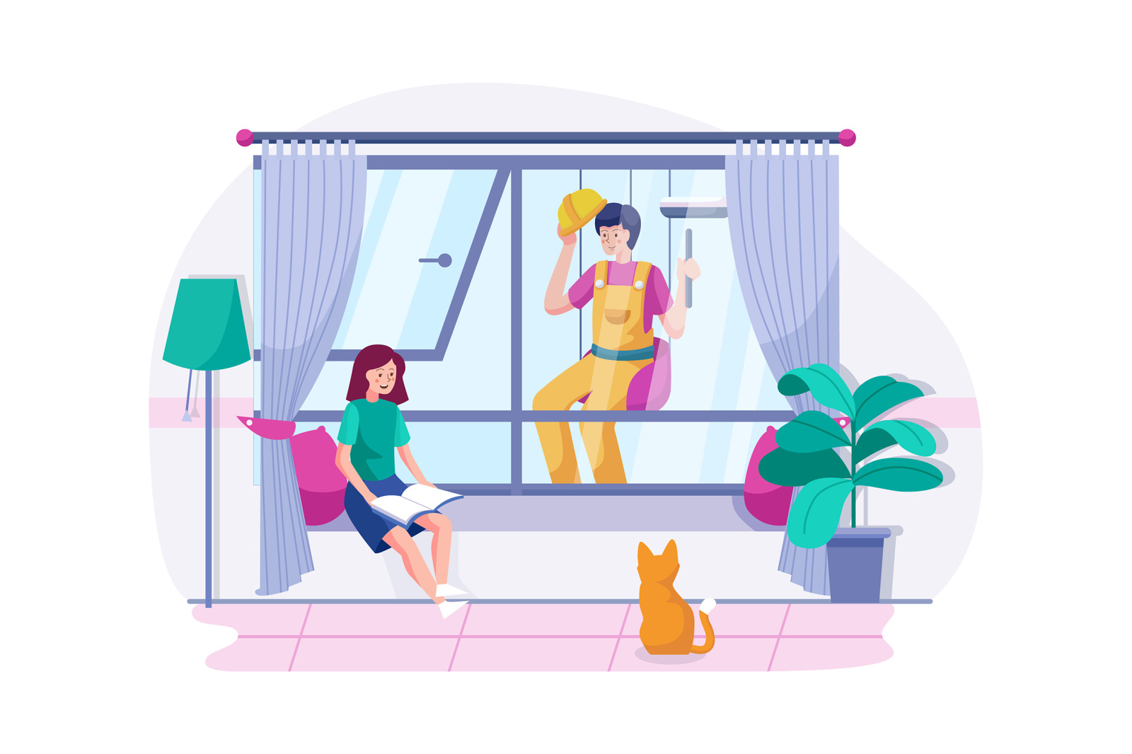 M85_Cleaning service Illustrations M85_Cleaning service Illustrations
