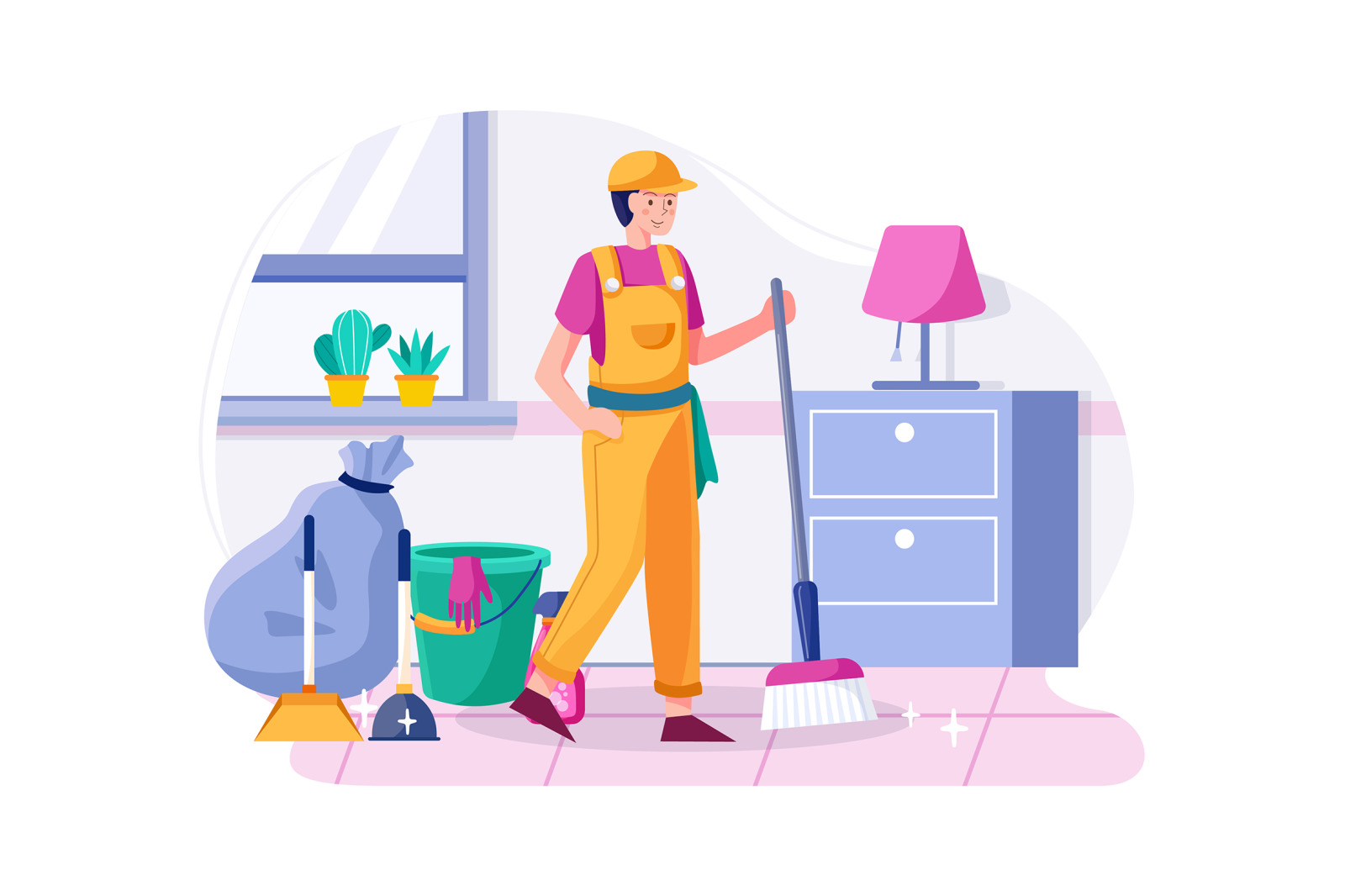 M85_Cleaning service Illustrations