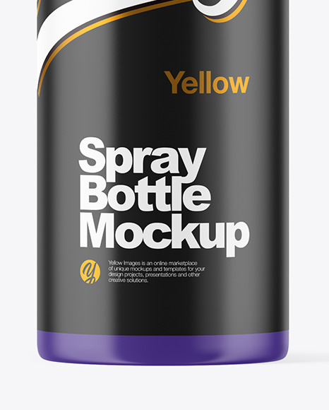 Matte Spray Bottle Mockup