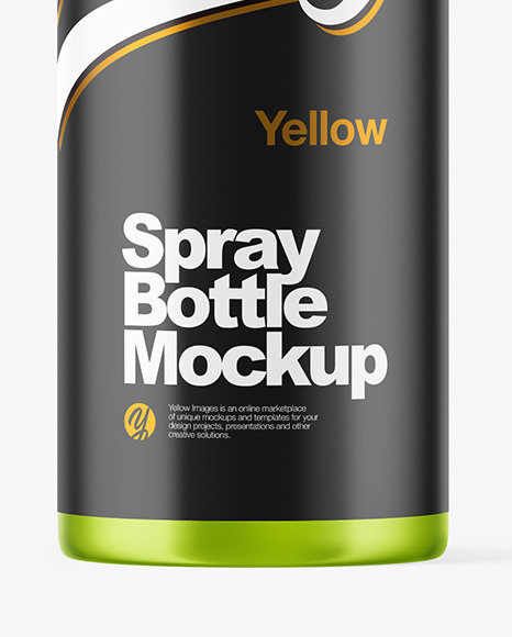 Metallic Spray Bottle Mockup