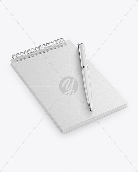 Notepad With Pen Mockup