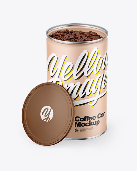 Matte Coffee Can Mockup