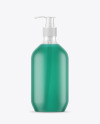 Frost Liquid Soap Bottle with Pump Mockup