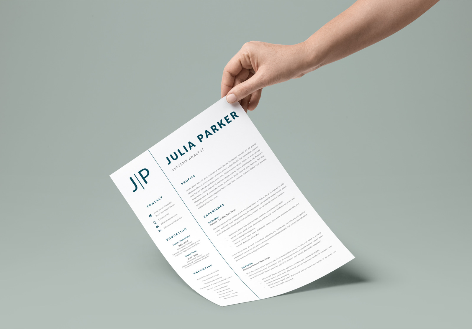 Cover Letter Template for Resume, References and Professional CV Resume format for Word and Pages