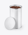 Glossy Coffee Can Mockup