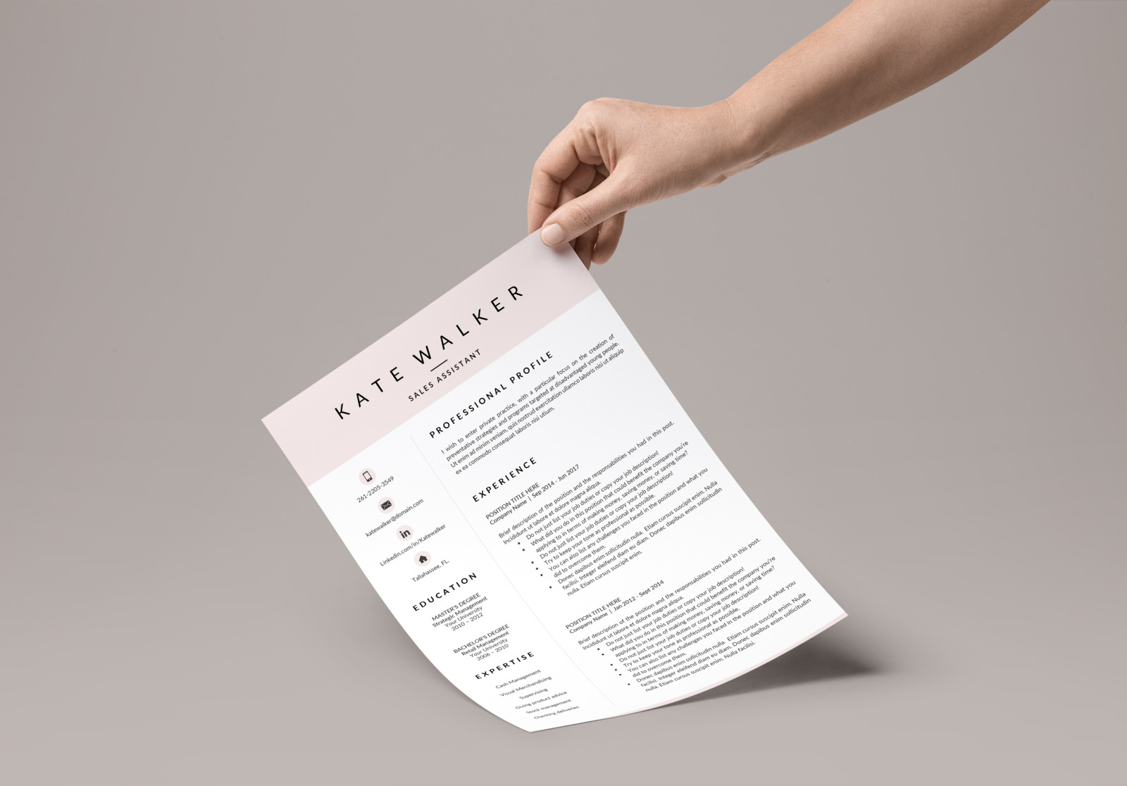 Professional Resume Template and Cover Letter for Administrative Assistant. Instant downoad resume