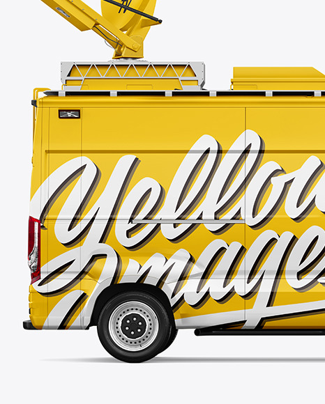 TV Van Mockup - Side View