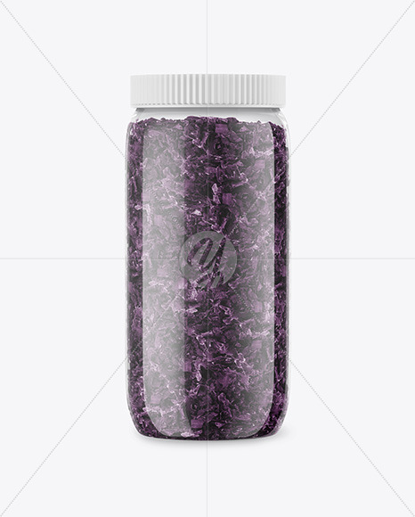 Plastic Jar with Dried Seaweed Mockup