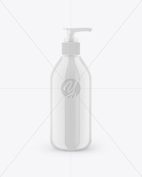 Glossy Pump Bottle Mockup