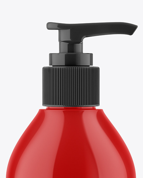 Glossy Pump Bottle Mockup