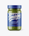 Clear Glass Jar with Pesto Sauce Mockup