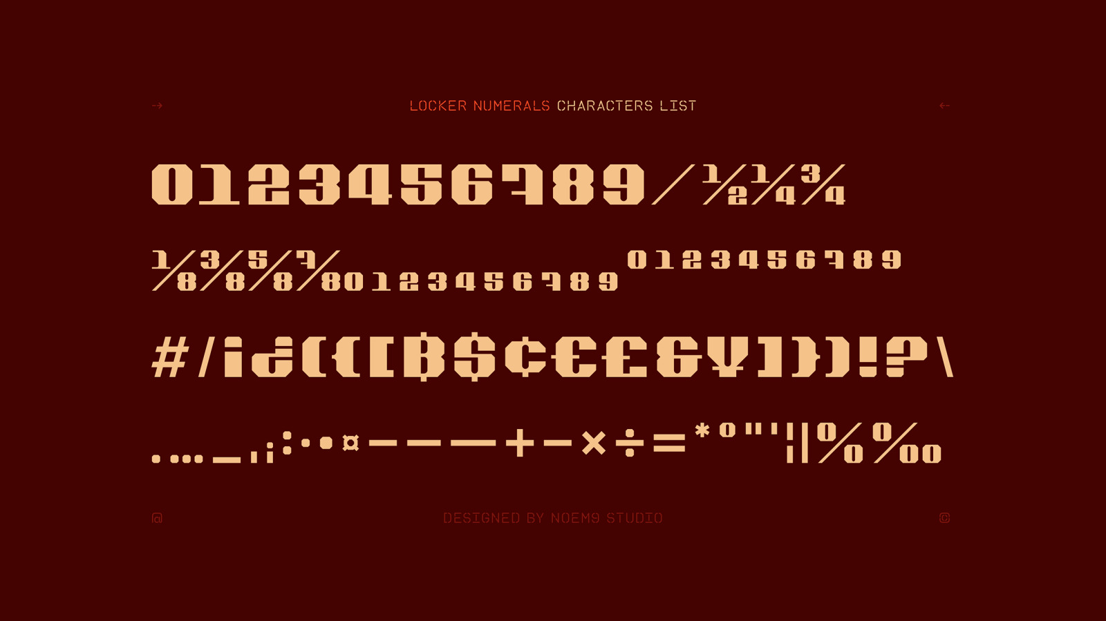 Locker Numerals Locker Numerals