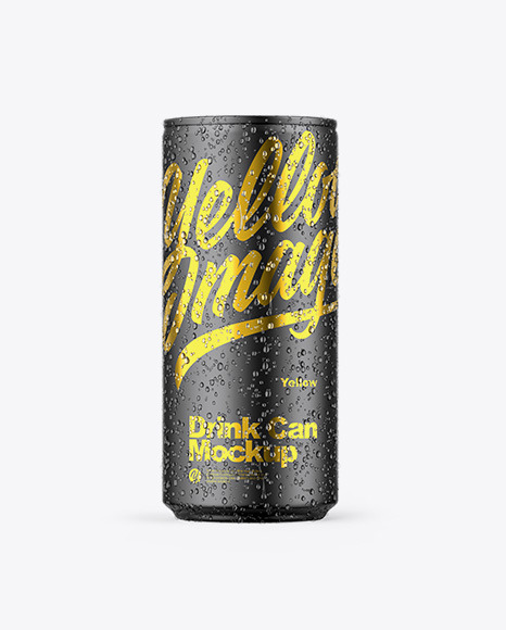 Matte Metallic Can Mockup