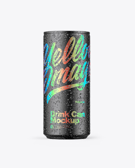 Matte Metallic Can Mockup Matte Metallic Can Mockup