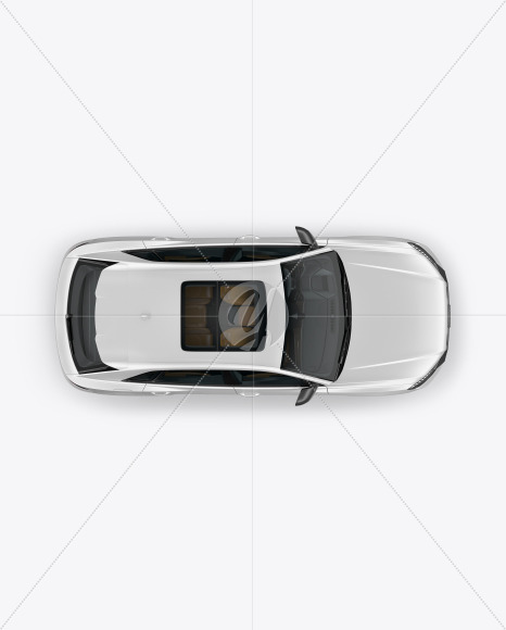 Coupe Crossover SUV Mockup - Top View