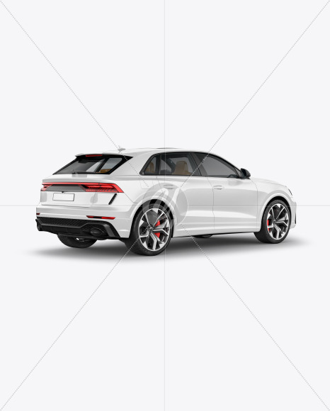 Coupe Crossover SUV Mockup - Back HalfSide View