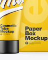 Matte Cosmetic Tube w/ Box Mockup