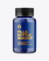 Blue Bottle With Pills Mockup