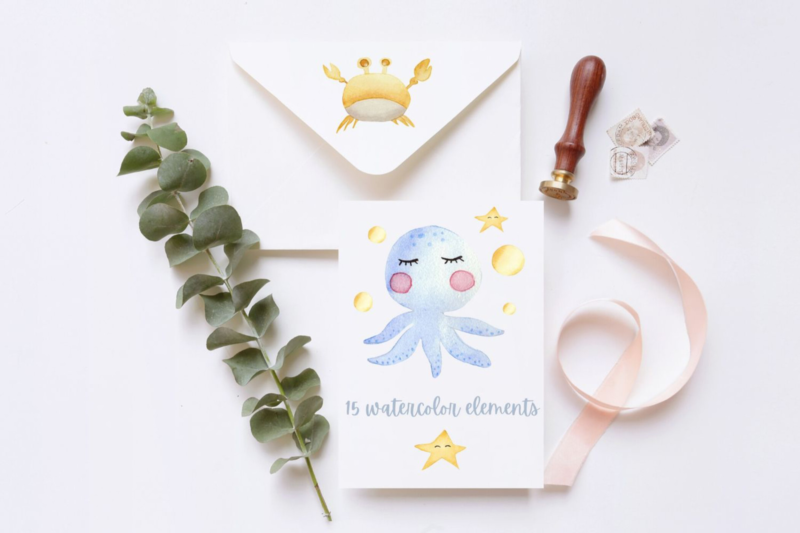 Golden Underwater - Watercolor Nursery Collection Golden Underwater - Watercolor Nursery Collection