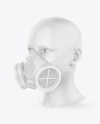 Gas Mask Mockup - Half Side View