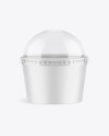 Matte Paper Cup with Plastic Cap Mockup