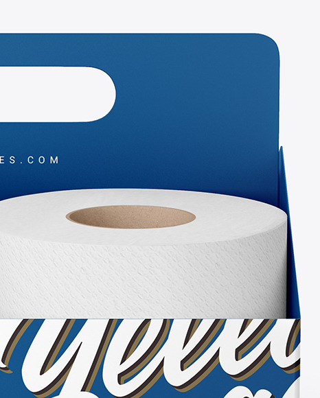 Toilet Tissue Rolls Pack Mockup - Front View