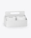 Toilet Tissue Rolls Pack Mockup - Half Side View